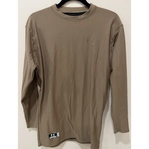 Under Armour Tactical Stealth Compression Crew Shirt XXL Khaki Base Layer USA
